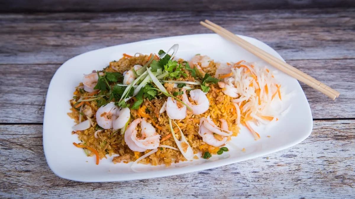 Garnélás sült rizs