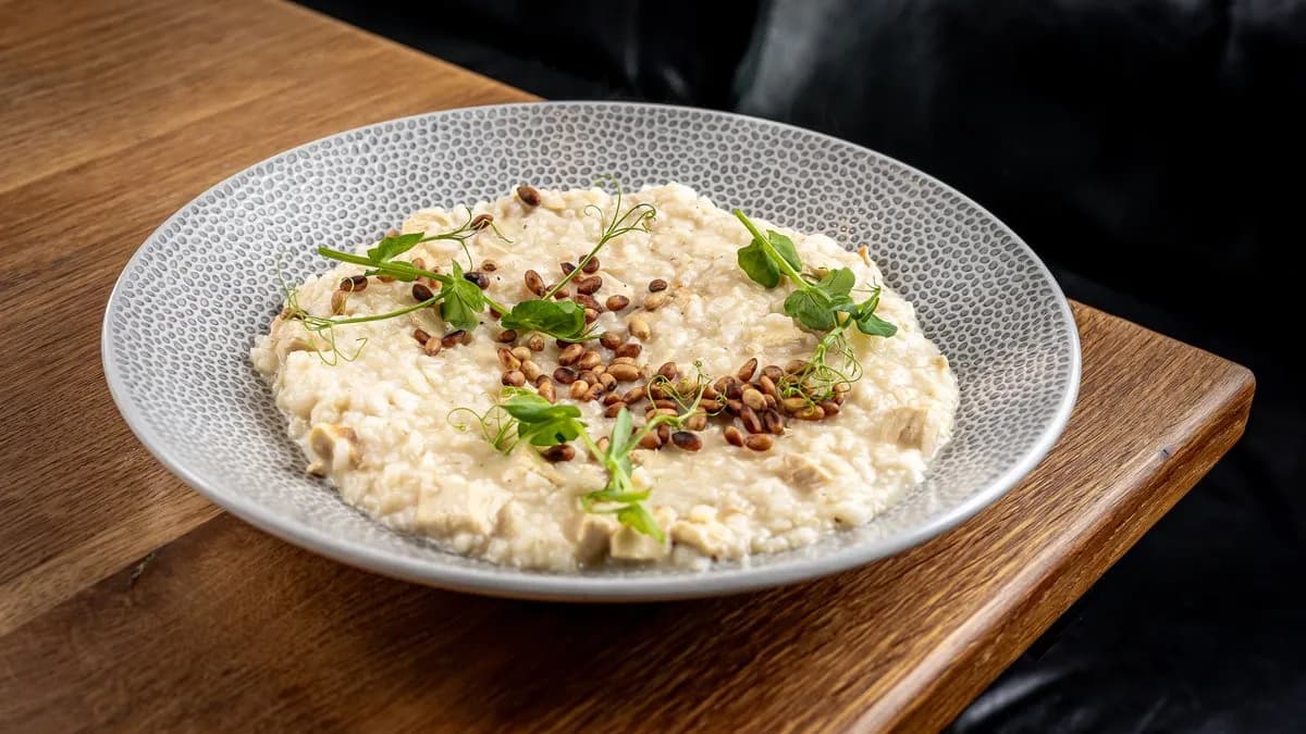 GORGONZOLÁS RIZOTTÓ CSIRKÉVEL