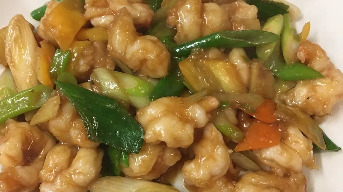 G04 Sült garnélarák gyömbérrel és csemege hagymával姜葱虾