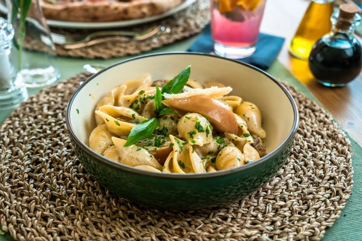 Conchiglioni Rigati con anatra affumicata