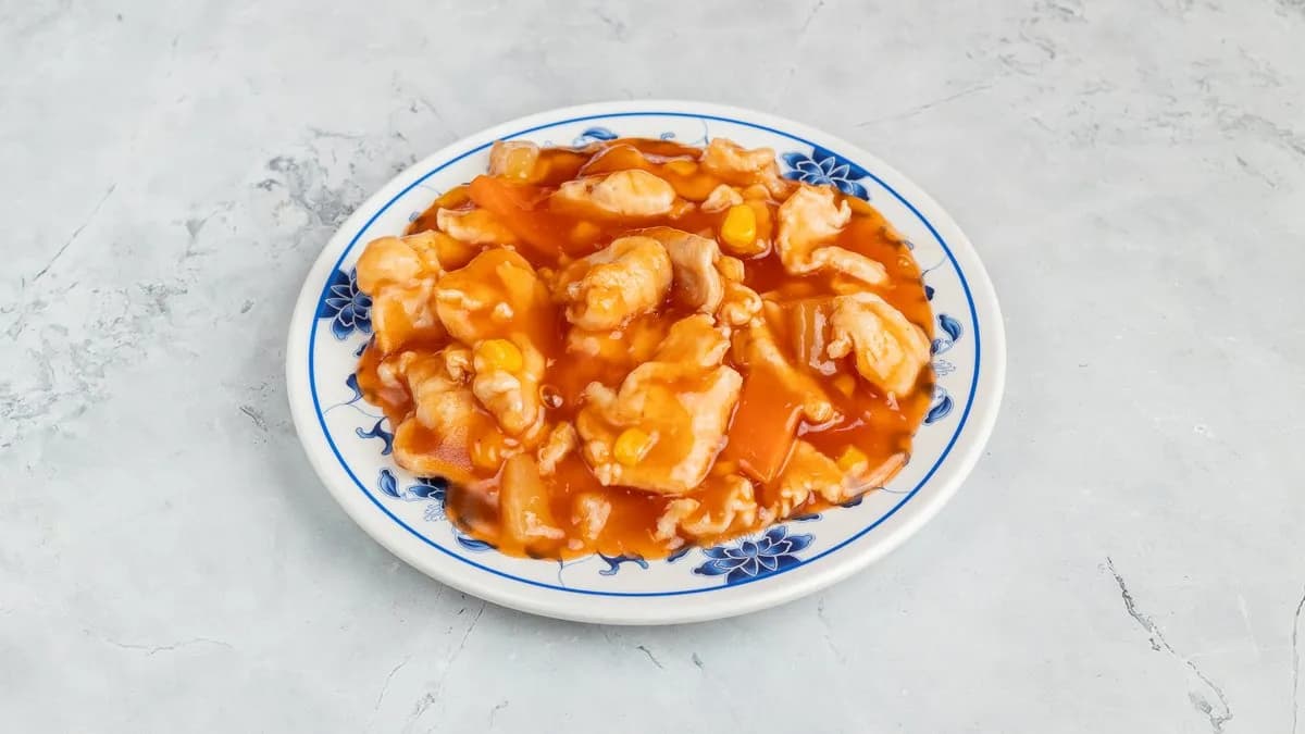 Csirkehús ananásszal (édes-savanyú)