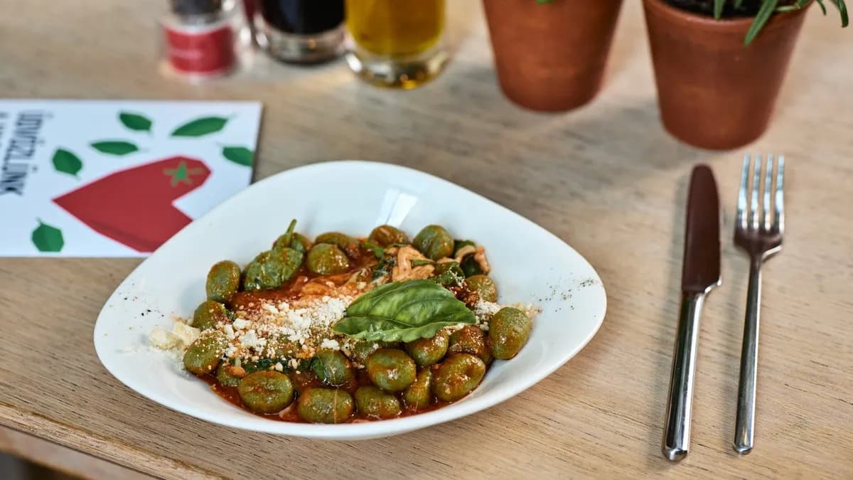 GNOCCHI POMODORO E SPINACI