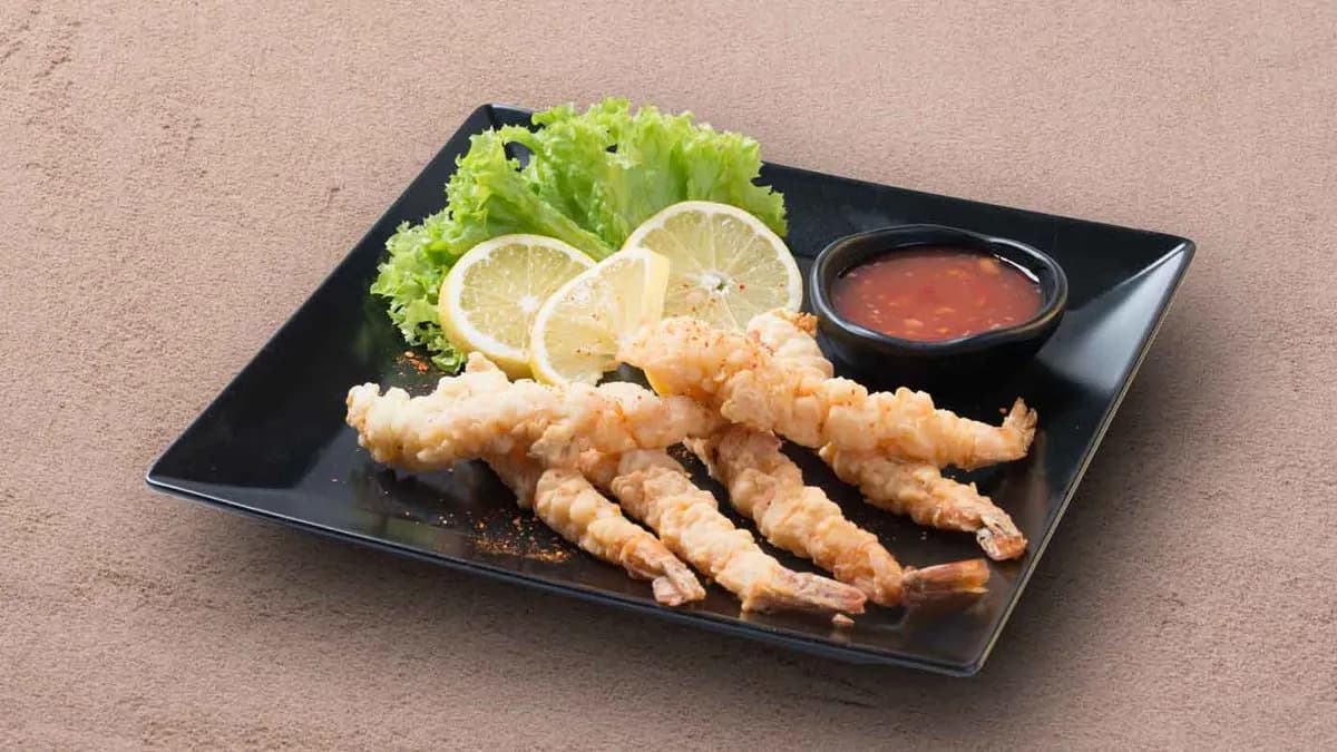 Tempura Koong - bundában sült rákok, édes chili mártással