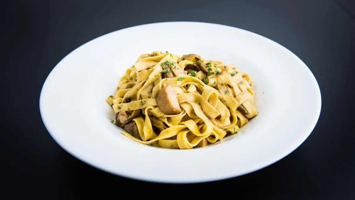 Tagliatelle con panna e Porcini