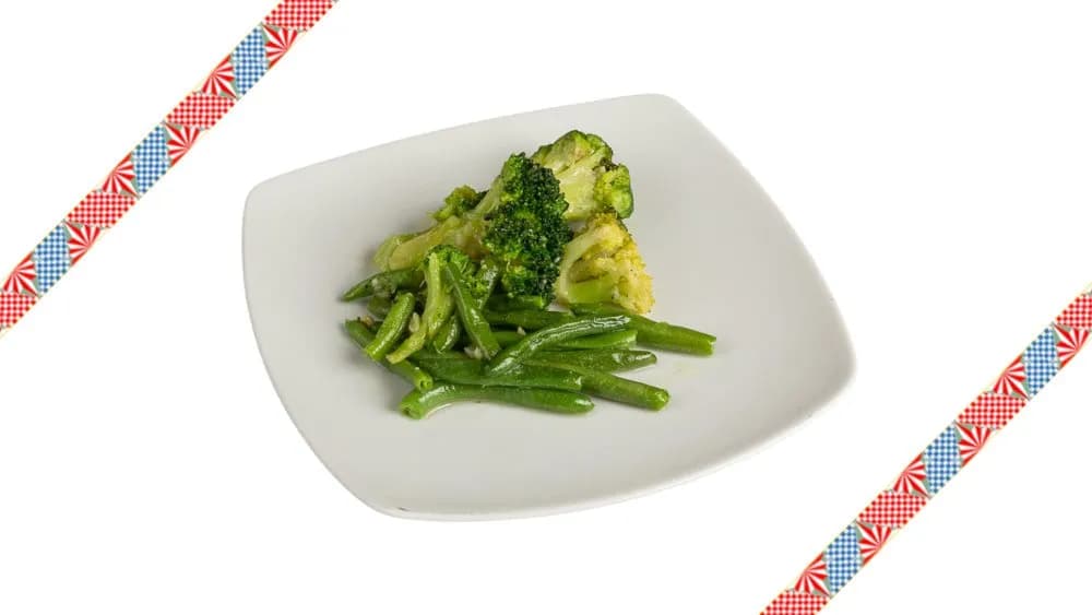 Fagiolini e broccoli al burro - párolt zöldbab és brokkoli