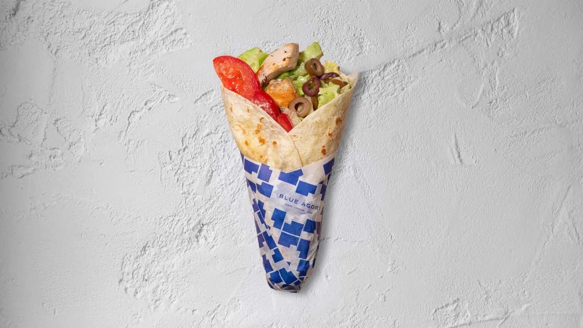 Kalamata wrap 🌮🐔🫒 szénsavmentes ásványvízzel