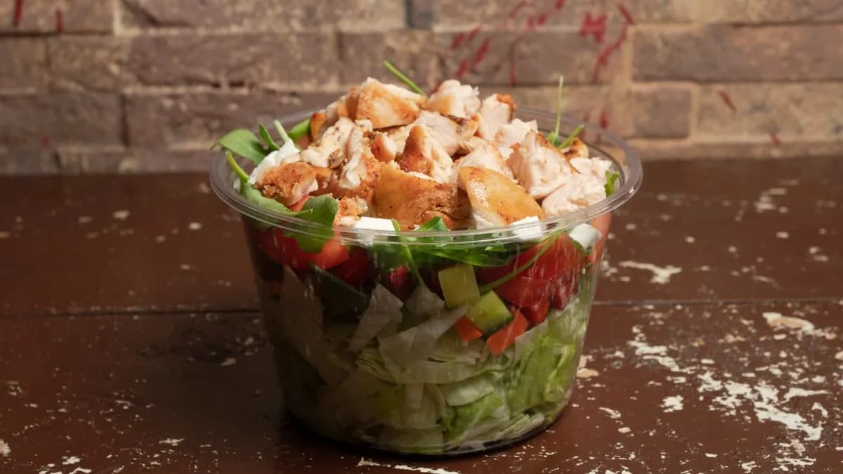 BBQ chicken breast salad