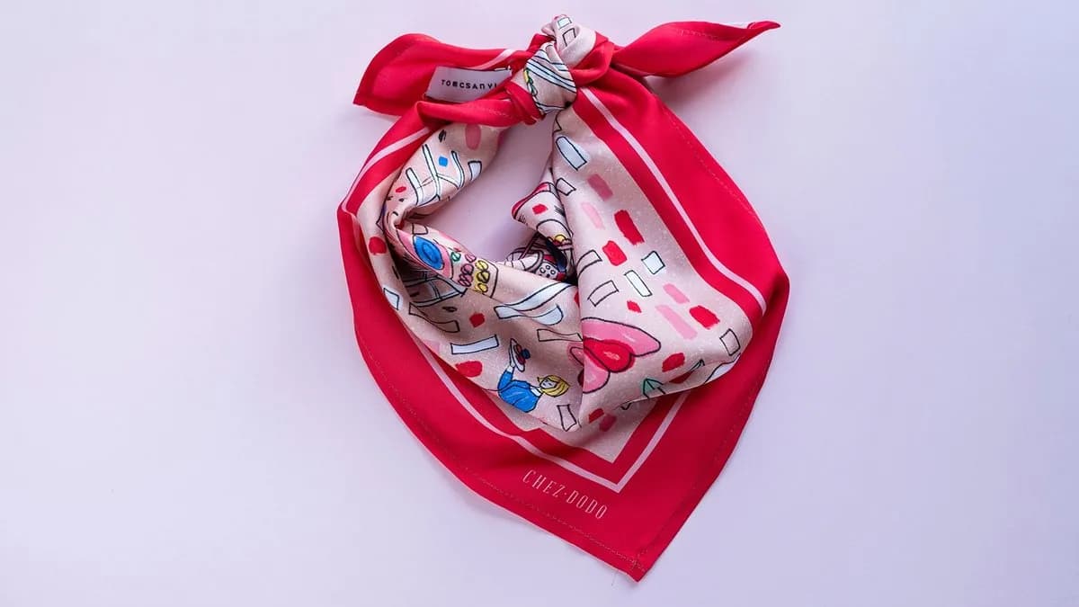 TOMCSANYI kollekciós kendő (rózsaszín)