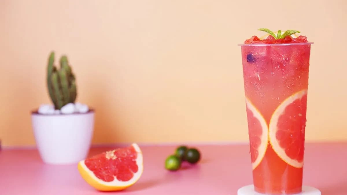 Oszibarackos es grefrutos Tea