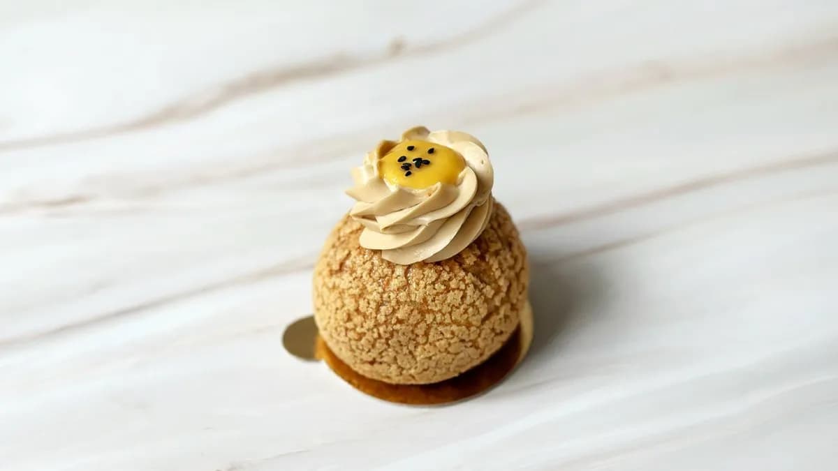 Maracuja-karamell choux