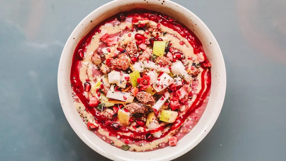 Málnás-kamillás zabkása