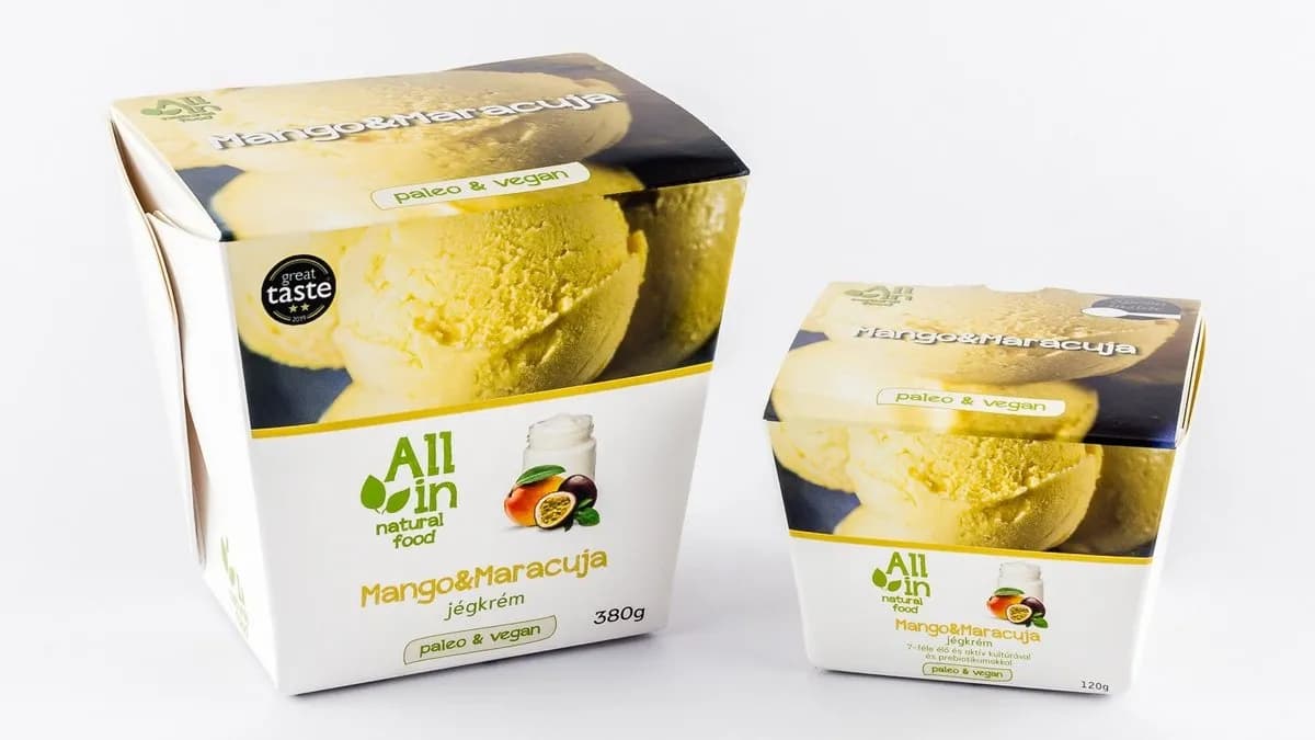 Vegán mangós-maracujás fagylalt