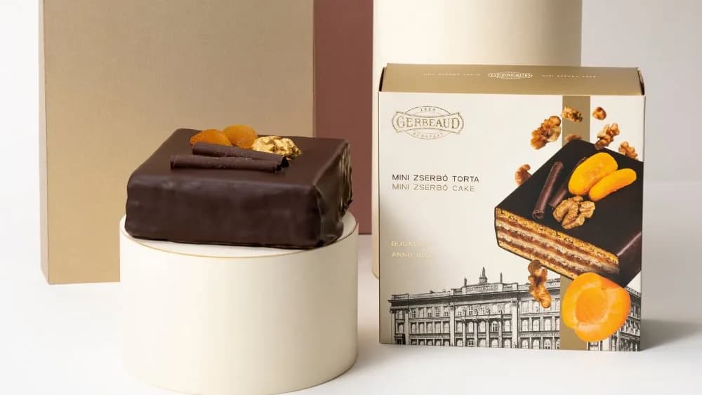 Mini Zserbó torta díszdobozban 370g (4 szeletes)