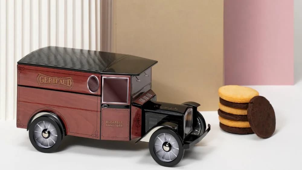 Gerbeaud autó kekszválogatással
