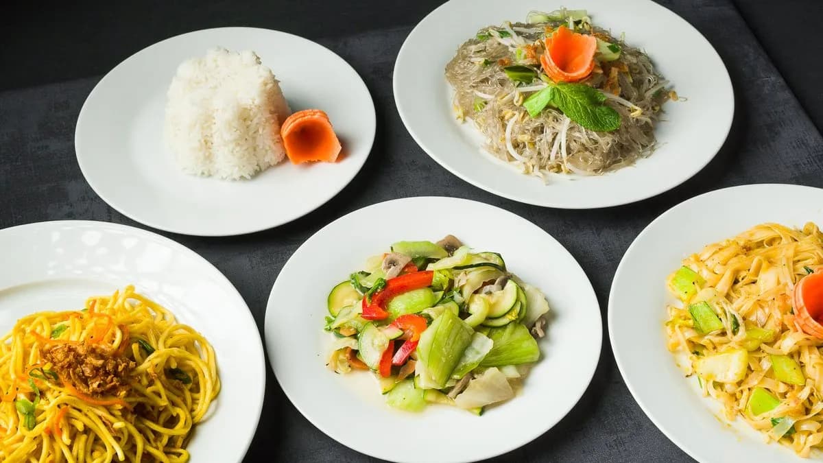 Pho xao wok rizstészta köret 🌱