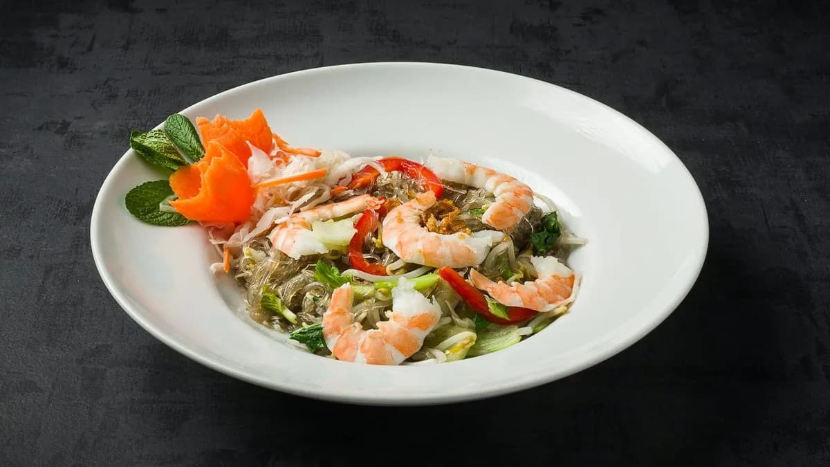 Wok üvegtészta - Királyrák