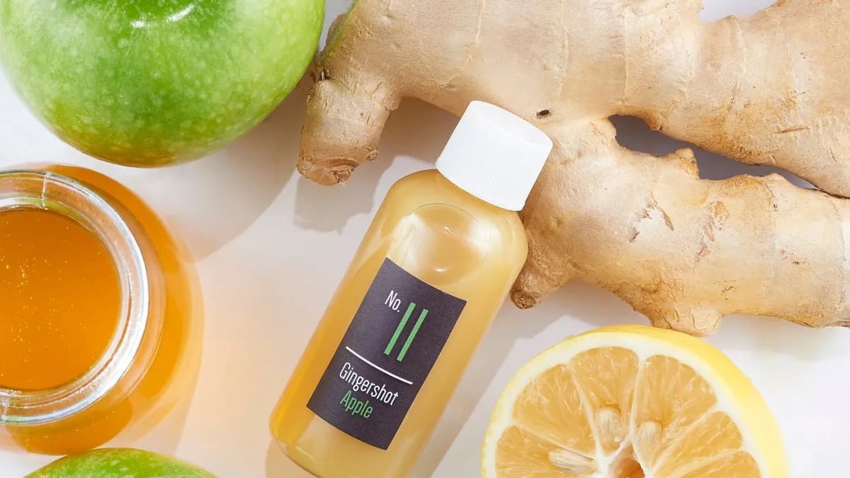 Zöldalmás ginger shot