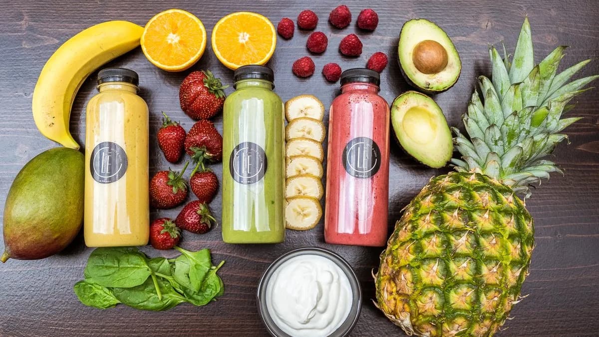 Summer smoothie - mixed fruit smoothie