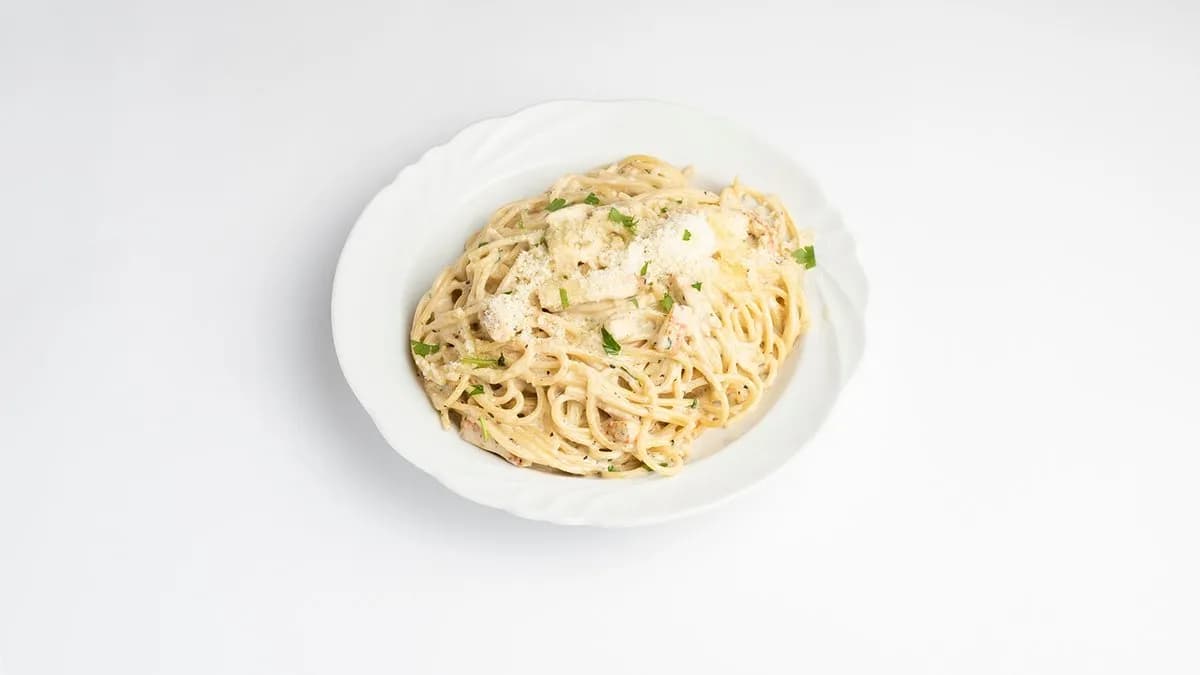 Tejszínes csirkés spaghetti