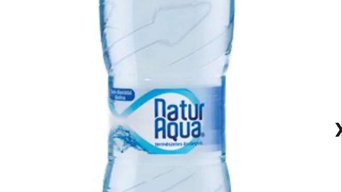 Ásványvíz, szénsavas, 0,5 l, NATUR AQUA