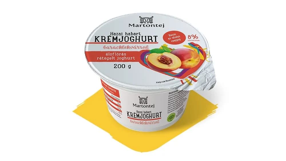 Ízesített krémjoghurt barack