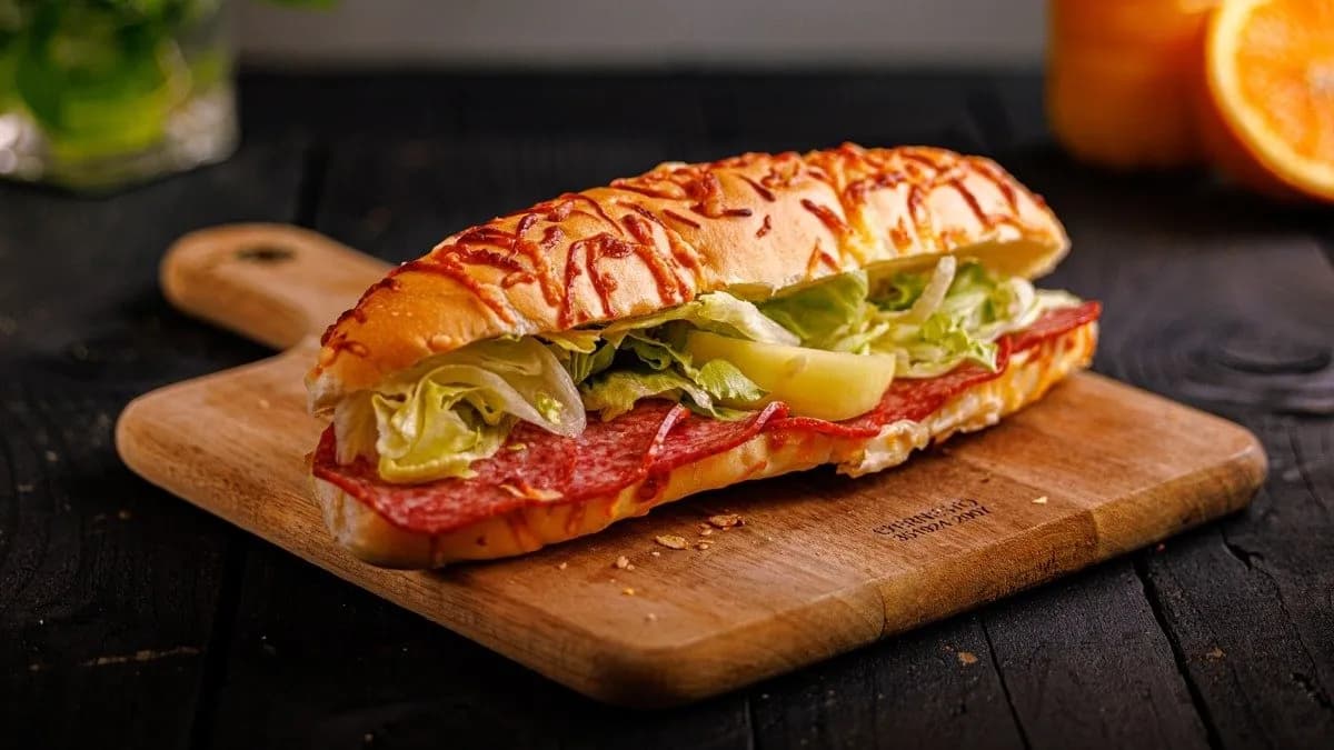 Szalámis sajtos kifli