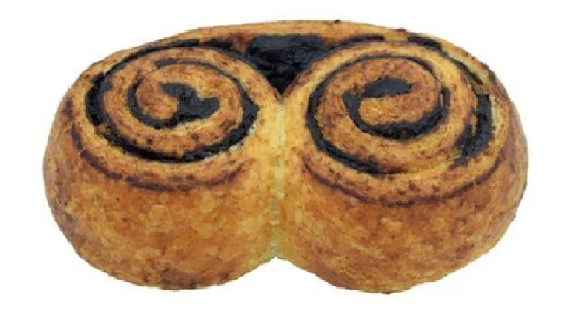 Kakaós csiga teljes kiőrlésű búzaliszttel, édesítőszerekkel