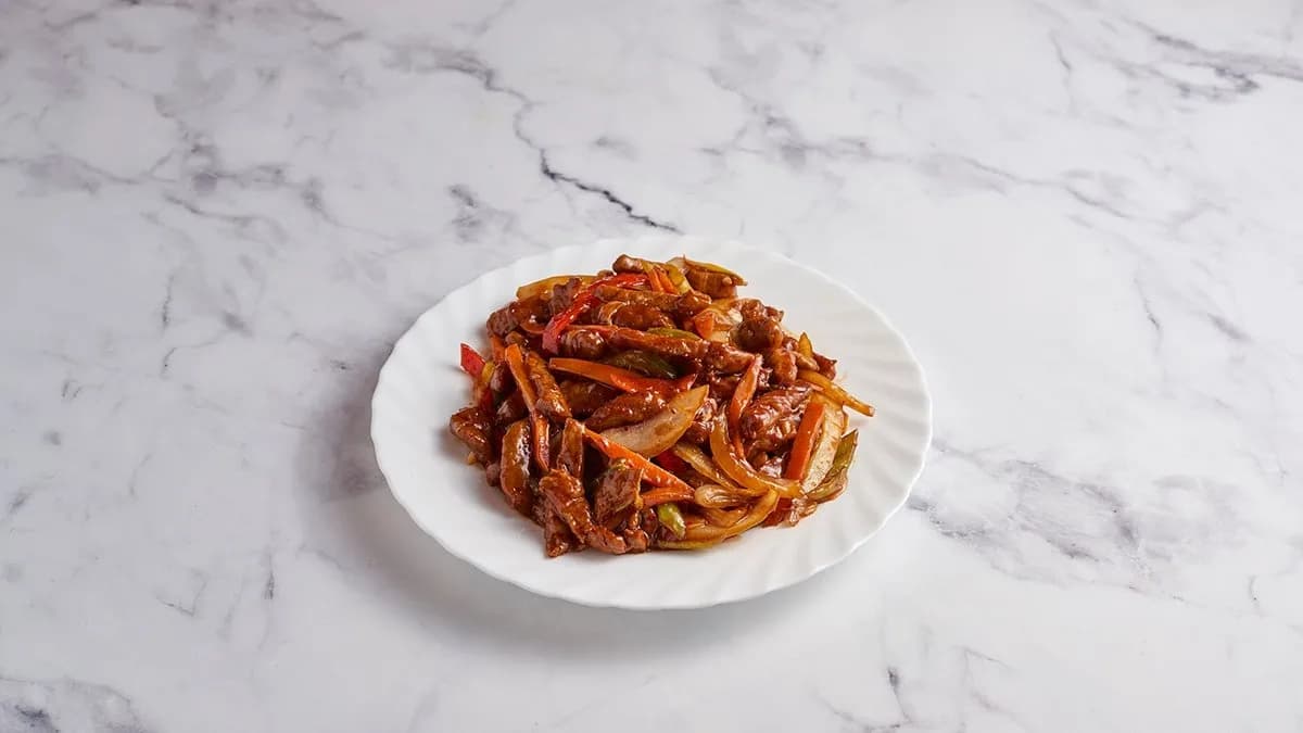 (Csípős) Paprikás sertészhús fott rizs 猪肉和白米饭