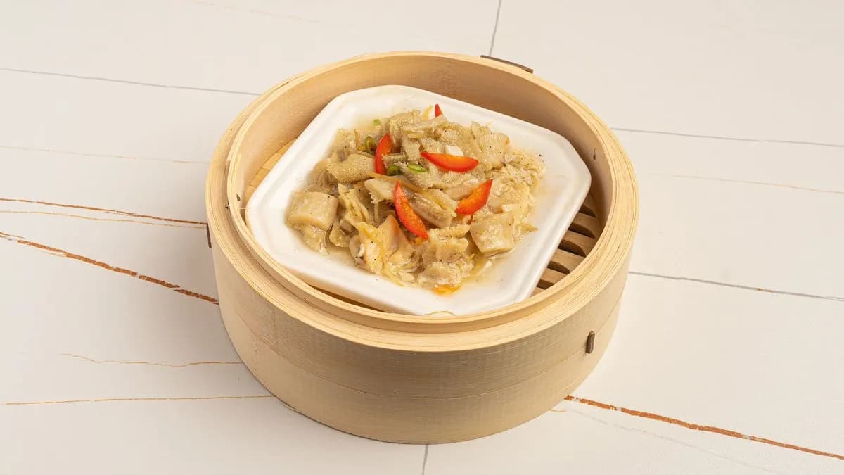 206. Párolt marha pacal 姜葱蒸牛百叶 Steamed Beef Tripe