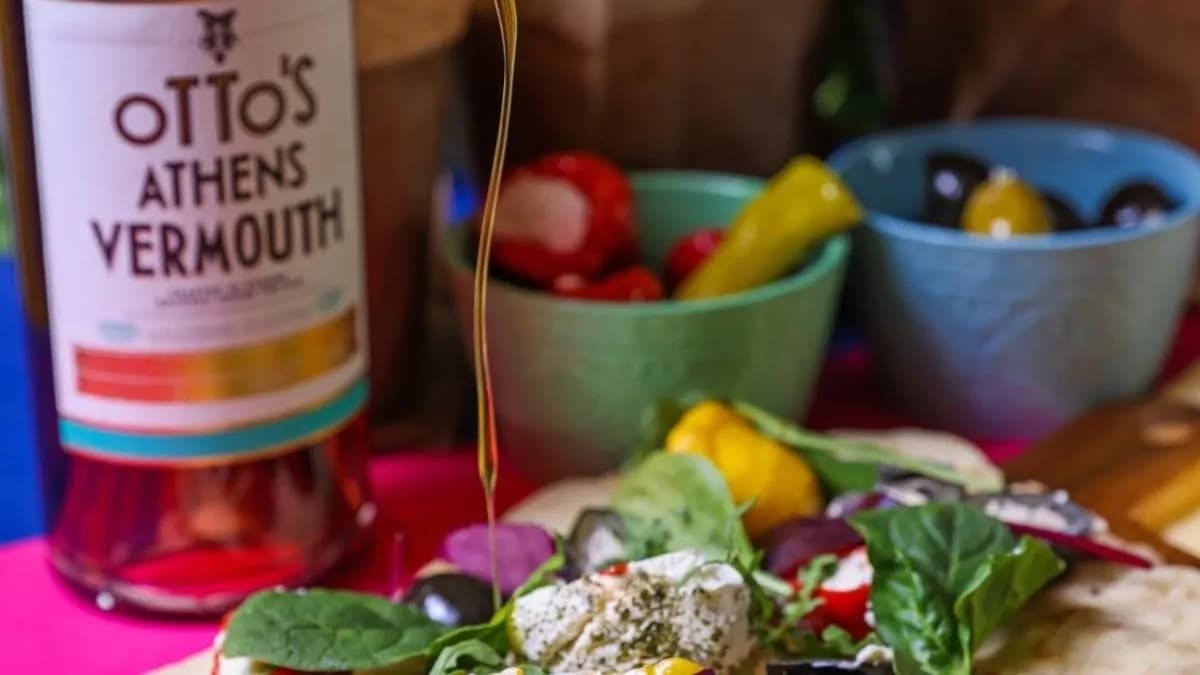 Lepény marinált Kecskesajtos zöldségekkel