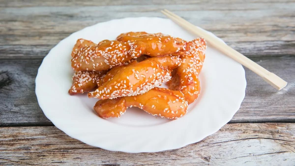 Szezámmagos csirke (nagy adag)