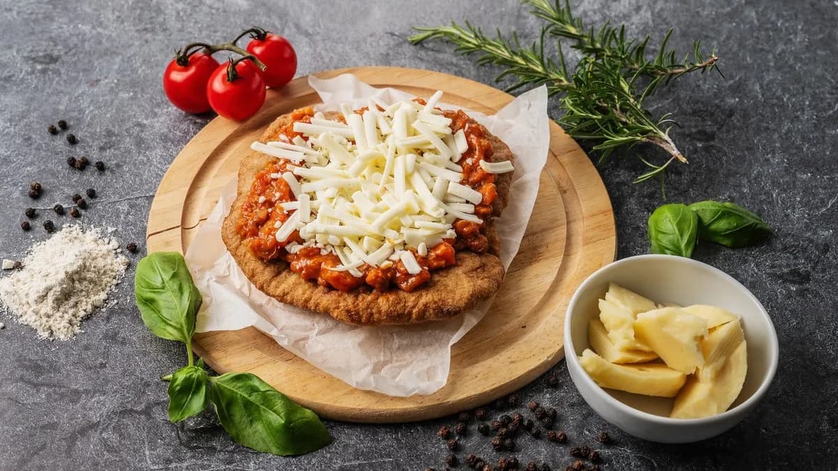 Bolognais lángos - Vegán