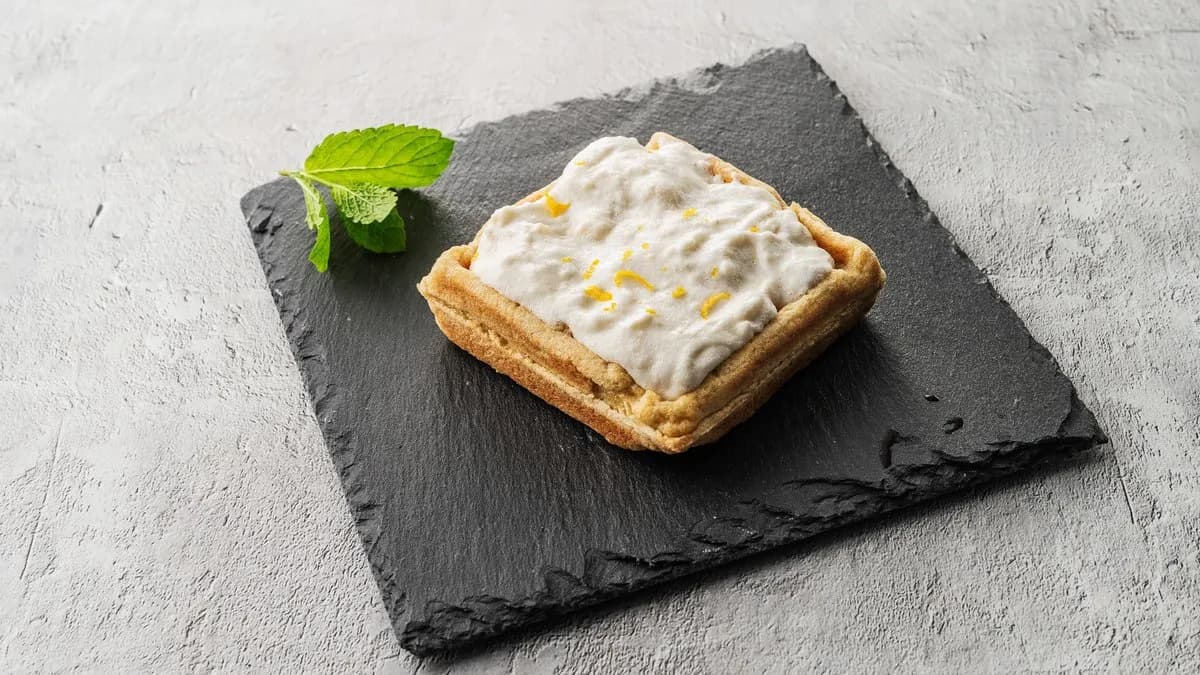 Vegán túrókrémes gofri