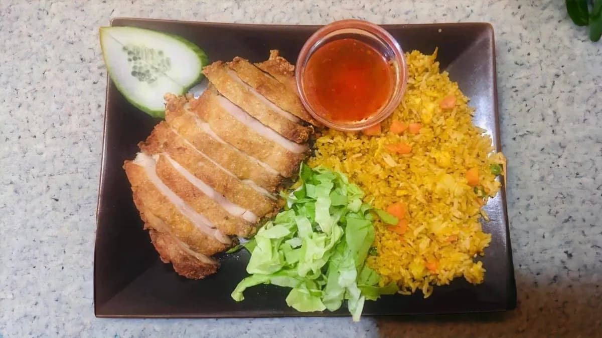 Ropogós csirke jázminrizzsel