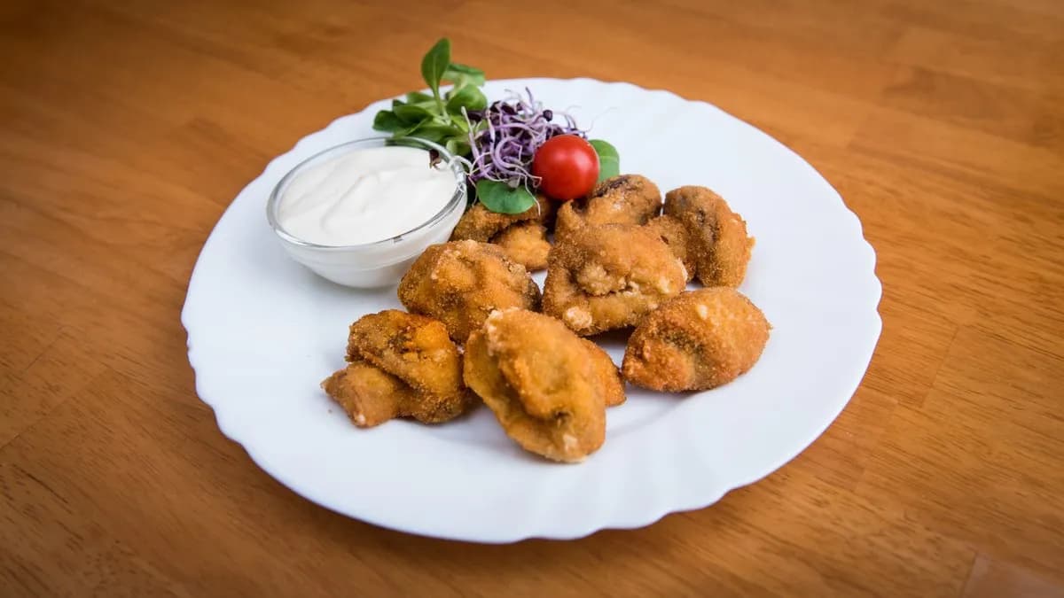 Rántott gomba tartármártással