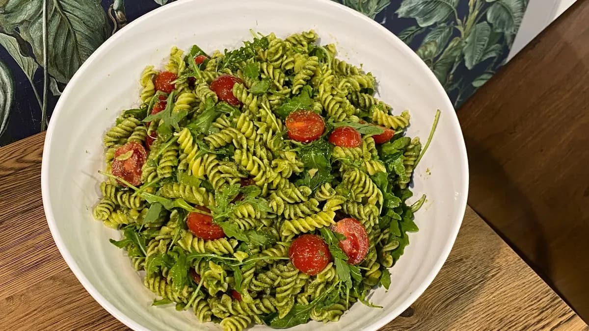 Házi zöldpesztós fusilli