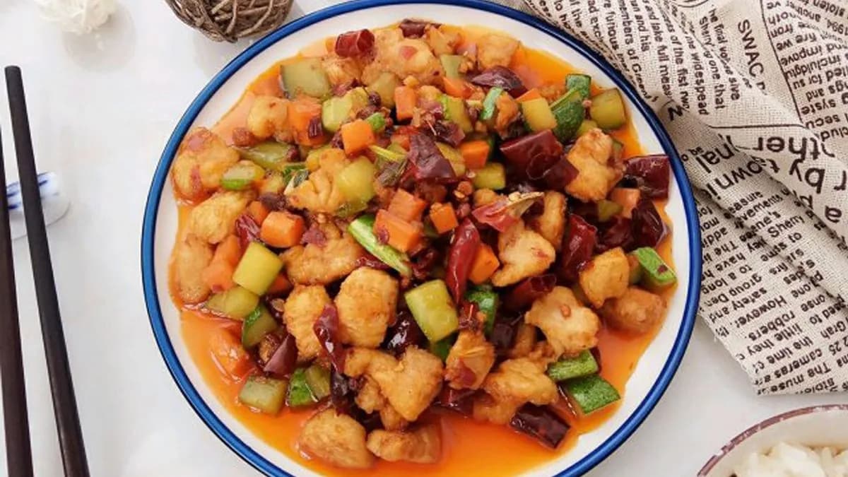 308.Yu- Xiang csirke (Édes-savanyú-csípős)/chicken in Yu Xiang style