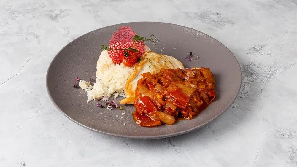 Natúr Csirkemell Lecsóval