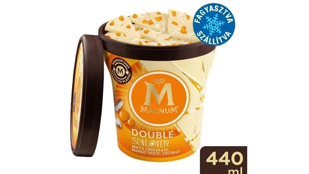 Magnum Sunlover White Chocolate & Mango-Coconut Ice Cream (Poharas) 440ml