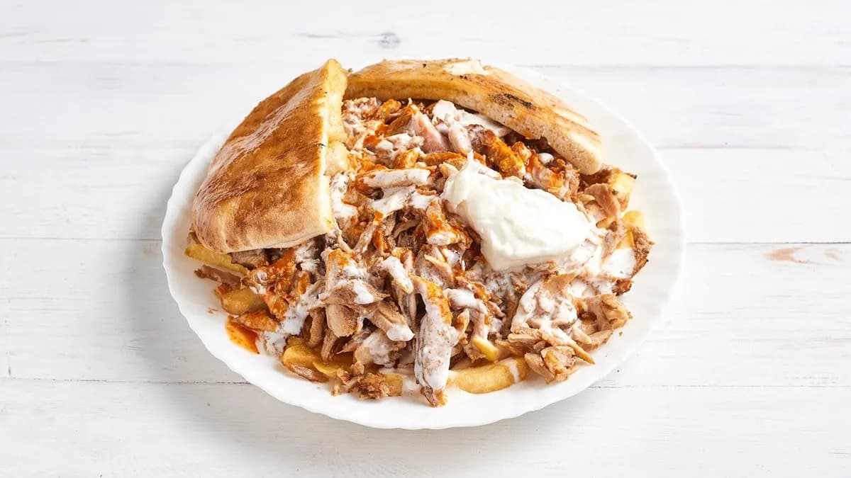 Gyros tál csak hússal