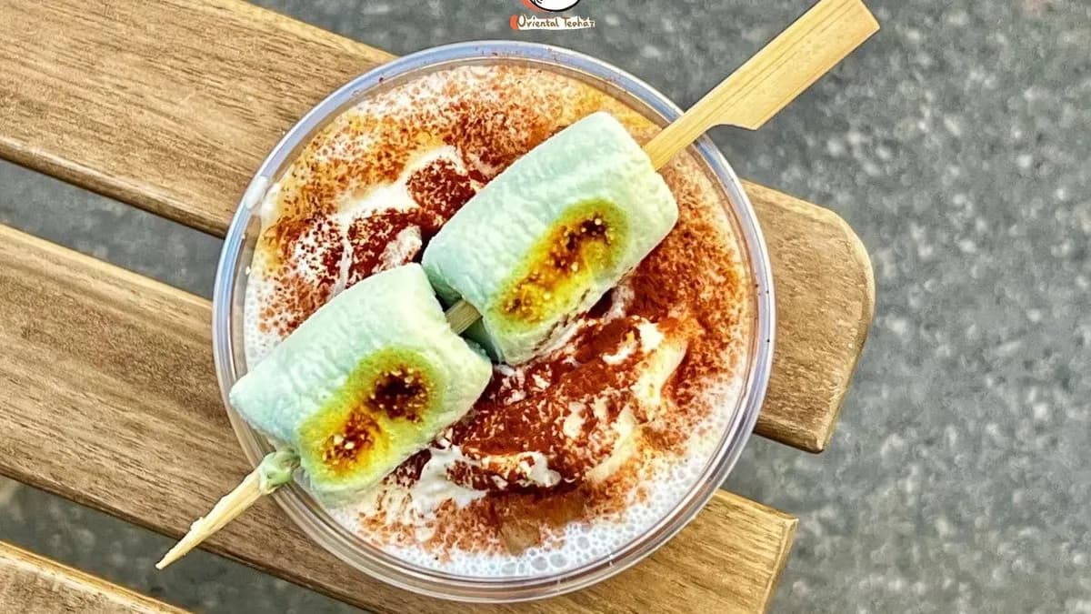 Kávé mocha a grillezett mályvacukorral