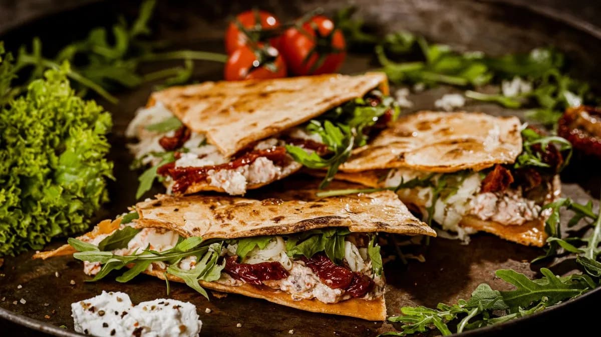 Chicken-Feta Quesadilla