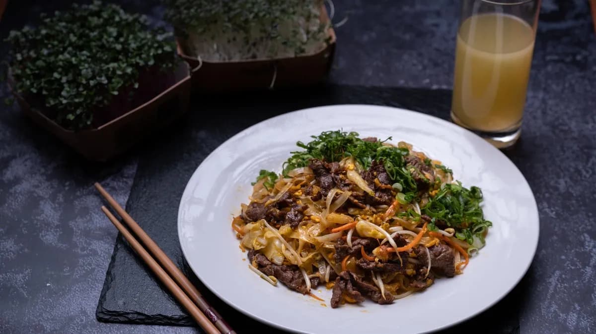 Pirított Rizstészta Csirke