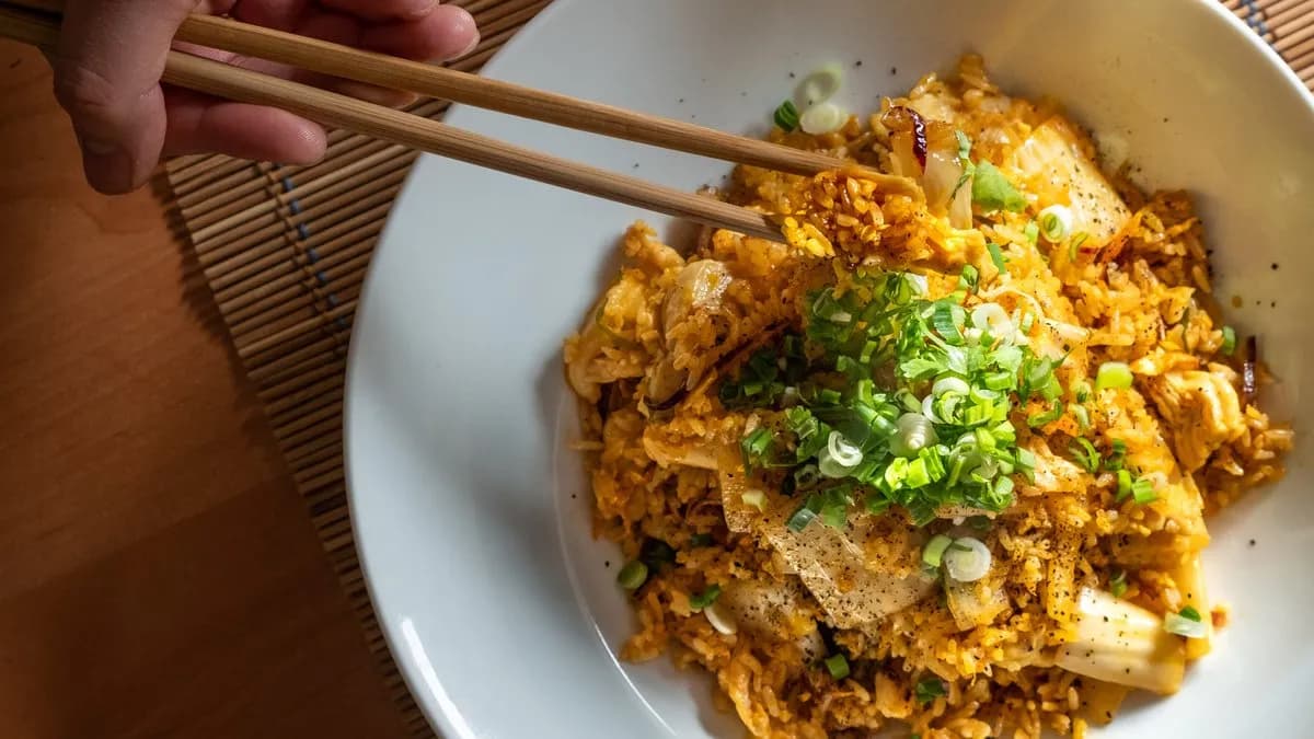 Kimchi-s pirított rizs Marha