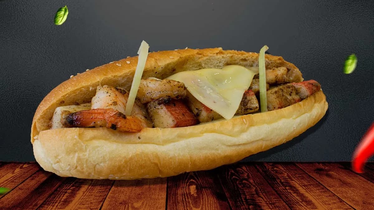 Grilled shrimp sandwich