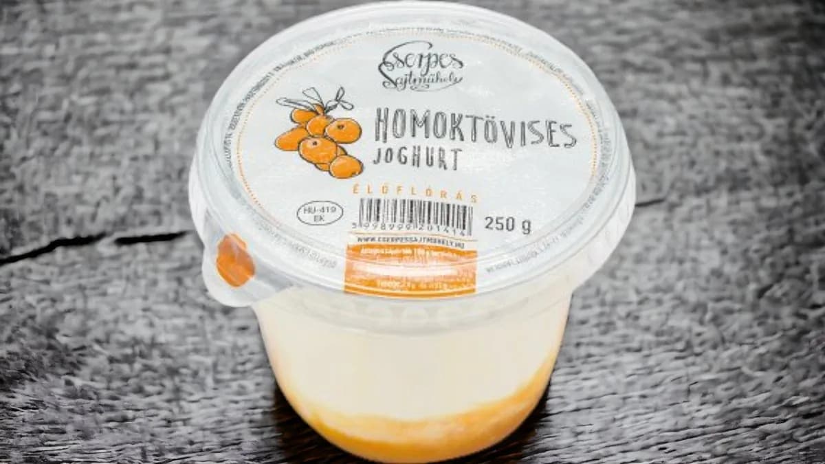 Homoktövis élőflórás joghurt