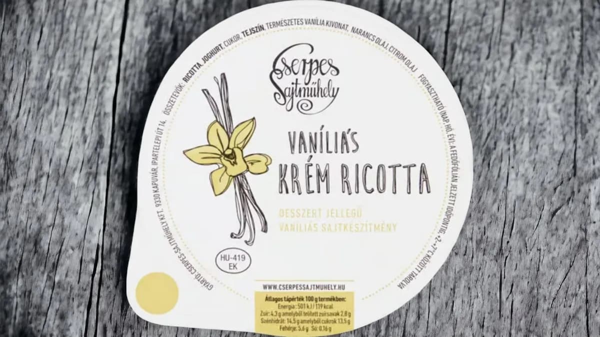 Vaníliás krémrikotta