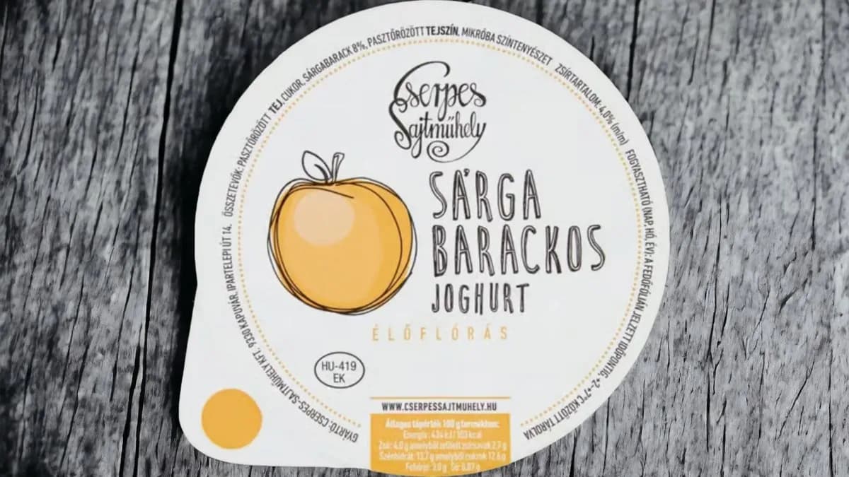 Barackos élőflórás joghurt