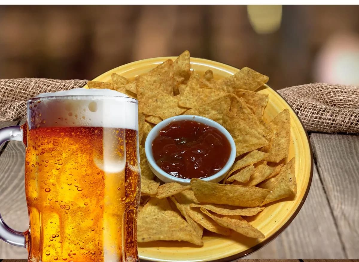 Bbq nachos + 1 l kézműves sör