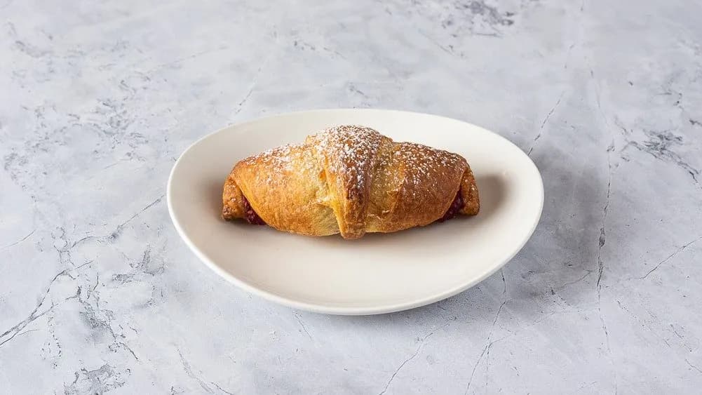 Csökkentett cukortartalmú málnás croissant